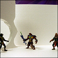 Alle Vor&uuml;berlegungen zu den einzelnen Dioramen sind gescribbelt und erleichtern die Vorstellung des Endergebnisses ungemein.